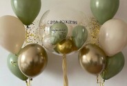 "Olive Balloons" Balloon Set in Gold and Green Shades — photo 1